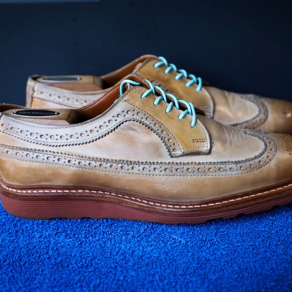 SALE -Allen Edmonds 8.5-D Shannon Drive Burnished Walnut Wingtip Mens Dress Shoe - Picture 8 of 11